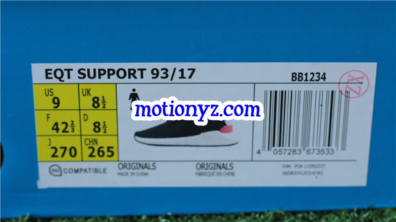 Real Boost Adidas EQT Support 93/17 Boost Black